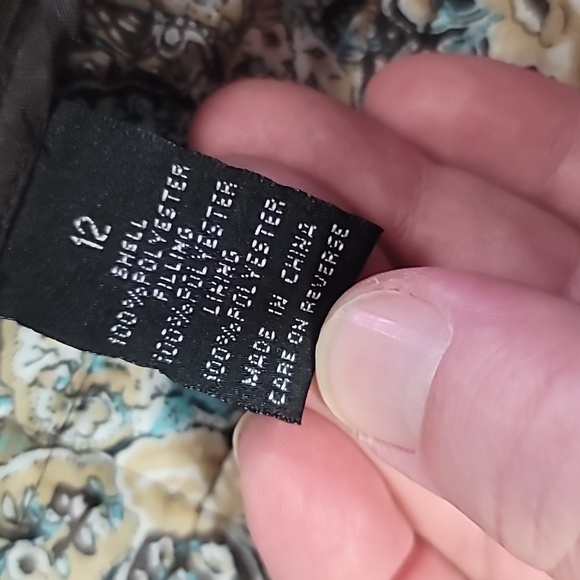 Briggs New York Quilted Jacket Brown Women's 12 Paisley Lining - Picture 6 of 10